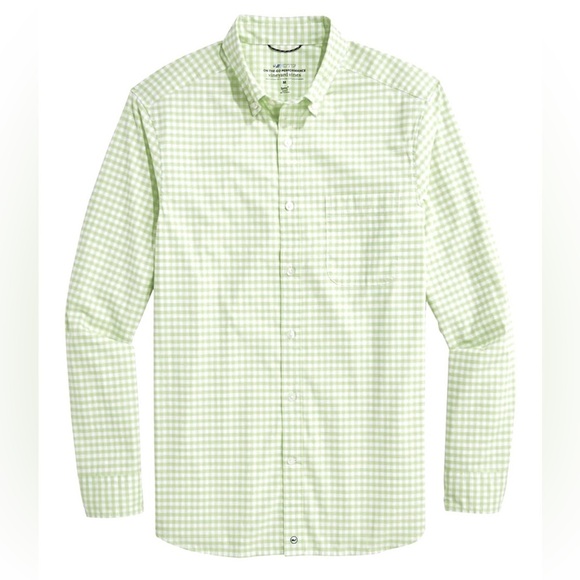Vineyard Vines On-The-Go Performance Gingham Button Down Shirt Men's SZ L - Picture 2 of 5